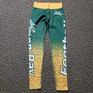 NWOT Women's Green Bay Packers Green and Gold Leggings Size Medium